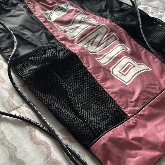 Pink  Drawstring Backpack - Picture 3 of 3